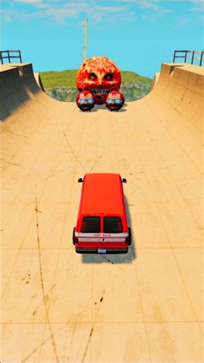 Ambulans Vs IronMan Moon Cars 😱 BeamNG.drive | #shorts #beamngdrive #gaming #van