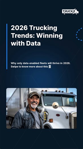 Stay ahead of the road with the biggest trucking trends shaping 2026, from smarter compliance to real-time fleet visibility. Discover how connected technology is helping fleets cut costs, boost efficiency, and make faster decisions every day. Swipe through and see how TruckX is powering the future of fleet operations — to know more. Click this link: http://bit.ly/482aF6t #TruckX #FleetManagement #ELDCompliance #TruckingLife #FMCSA #PunjabiTruckers #AmericanTrucking #Telematics #SmartFleet #Fleet