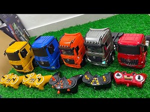 Unboxing RC Car Container Truck, Trailer Truck, Transparent Helicopter