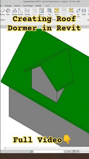 Creating Roof Dormer in Revit! #architecture #bimrevit #bim #roof #dormer