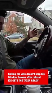 Footage shows a driver remaining inside his vehicle despite ICE commands. A broken window and forced removal followed shortly after... Watch the full video in the first comment... | Madea Family