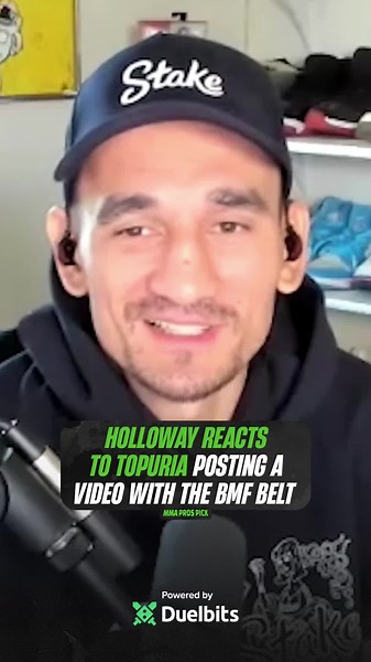 Max Holloway reacts to Ilia Topuria posting a video with the BMF belt #ufc #mma #ufc306 #ufc308 #iliatopuria #maxholloway