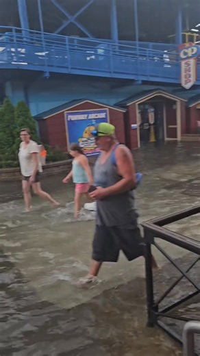 8.5K views · 59 reactions | In Cedar Point, Ohio there was flooding in the amusement park. This is part of the flooding. #cedarpoint #flooding #freedom #ohio #army #navy #airforce #marines #vetradiosyndicate #weather #accidents #fema #water #lakeerie | Vet Radio Syndicate | Facebook