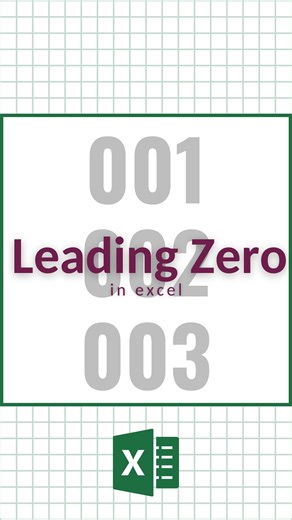 423K views · 4.4K reactions | Leading Zero in Excel‼️ ️ Don’t forget to save this post! 六‍ Get your FREE Excel templates with the link in our bio! 勞 Follow us on TikTok, YouTube, Twitter, Threads, and more with the link in our bio! #excel #exceltips #exceltricks #spreadsheets #corporate #accounting #finance #workhacks #tutorials | CheatSheets | Facebook