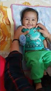 4 months old baby girl playing with mom.. tickling a baby... Laughing out loud..