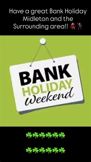 Wishing everyone in Midleton and the surrounding area a very happy Bank Holiday. Enjoy the long weekend! And Lá Fheile Bride, to all who celebrate! Have a good one! ☘️💃🏼🕺🏼 #midleton #eastcork #bankholidayweekend | Midleton & Area Chamber