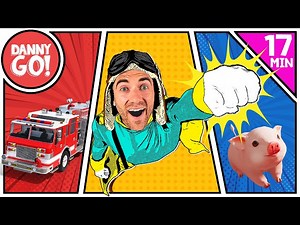 Superheroes, Vehicles, Farm Animals   more! 🦸‍♂️ 🚒 🐷 | Dance Compilation | Danny Go! Songs for Kids - Videos For Kids