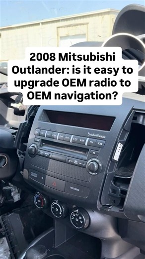 2008 Mitsubishi Outlander: is it easy to upgrade OEM radio to OEM navigation?