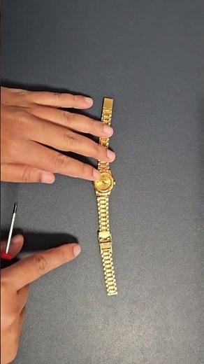 How to adjust watch strap metal casio #smartphone #watchstrap