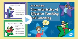 All about the Star-Themed Characteristics of Effective Learning PowerPoint
