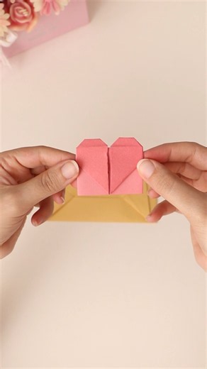 Tiny Paper Heart for a Love Envelope ❤️ Easy Origami Heart
