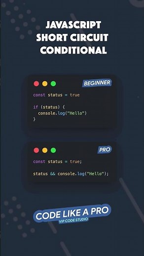 Javascript Short Circuit Conditional #programming #web #coding #javascript