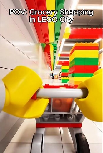 POV: Grocery Shopping in LEGO City 🛒 | LEGO POV Daily Life #lego #everyday #legolife #pov