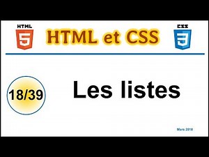 Les listes en HTML et en CSS [CHTS18]