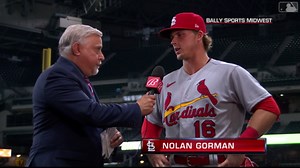 Nolan Gorman on his two-homer day