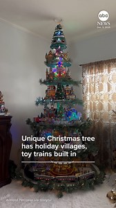 193K views · 3.9K reactions | A Christmas tree in California is officially the busiest train hub of the season after a Burbank resident surrounded it with layers of toy trains and snow-covered villages. https://abcnews.visitlink.me/CfQUjk | ABC News | Facebook