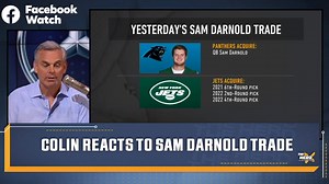 "All Sam Darnold has ever deserved is a fair chance... The reason he's getting it is the New York Jets' dysfunction." — Colin Cowherd | The Herd