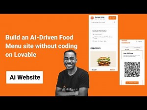 Build an AI Driven Food Menu site without coding