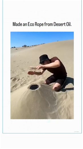 SportsXScience on Instagram: "​🧪 The Science: How it Works ​The "Desert Oil" shown in the video isn't actually crude oil found in the sand. It is a carefully prepared chemical solution, likely part of a nylon synthesis or a similar interfacial polymerization. ​1. Interfacial Polymerization ​The liquid in the hole contains two different reactive chemicals that don't mix (like oil and water). When they touch, they react only at the interface (where the two liquids meet) to form a thin solid film.