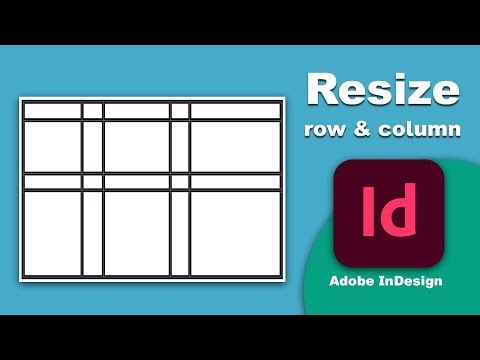 How to resize row and column in InDesign Table