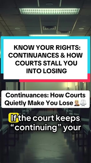 Court continuances aren’t neutral. Delays can cost evidence, deadlines, and appeal rights. Learn how stalling tactics work and how to protect your case before it’s too late. 🇺🇸 Court continuance rights Case delayed court Continuance abuse Missed deadlines court Justice files #legaleducation #courtrights #dueprocess #knowyourrights #justicefiles