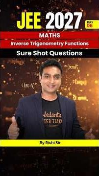 This Inverse Trigonometry Tricks Saves Time 🔥 | JEE 2027 Maths | Rishi Sir #shorts