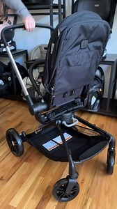 The Safety 1st Turn and Go 360 Rotating Travel System is a cool little stroller that allows you to reverse the seat (or the included car seat) by simply flipping the handle and spinning the seat on the frame. This means you don’t have to take the seat off the frame to change the position your child is facing. The integrated bug net is one of my favorite features and it also keeps nosy strangers out of your child’s business 💅🏻. Suitable from birth up to 50 pounds, this is a very convenient trav