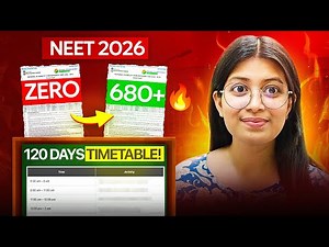 👉 My last 120 Days Timetable to score **620 marks**⏰📚 | NEET 2026| Daily Study Plan to Score 650+ 🎯🔥