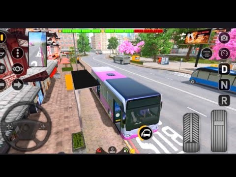 • Driving a Pink Bus in Tokyo/Japan - Bus Simulator Gameplay Bus Game