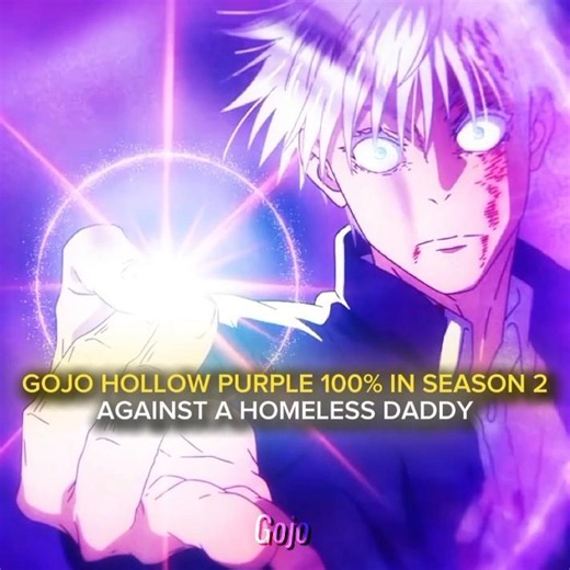 Gojo used the strongest hollow purple against Thukuna 🔥🟣 || jujutsu kaisen #anime #gojo #jjk