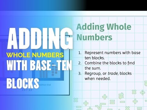 Adding Whole Numbers with Base-Ten Blocks