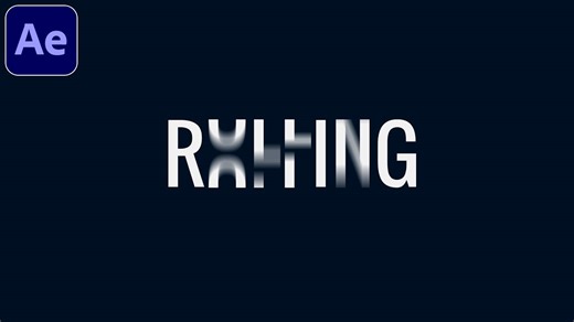 Make rolling text animation - After Effects tutorial #oe342