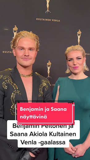 Benjamin Peltonen ja Saana Akiola Kultaisen Venlan gaalassa - Asut, Jännitys ja Tyyli