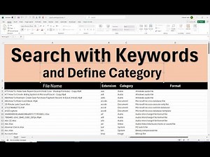 How To Search Data on Keyword and Assign Category on Data in Excel