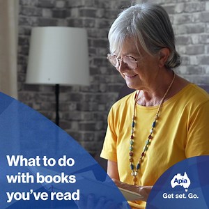 There's nothing like finishing a great book, but how do you avoid bookshelf clutter? Check out our list of suggestions on the Apia Good Life Hub here: https://bit.ly/49VDksR | Apia