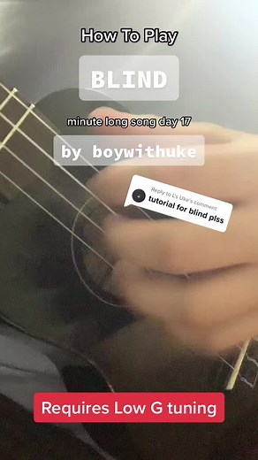 Replying to @L's Uke here is the long awaited blind tutorial #tutorial #ukulele #blind #music #guitar @boywithuke
