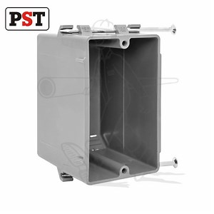 [Hot Item] One Gang PVC New Work Electrical Box with Captive Nails Non-Metallic Outlet Box