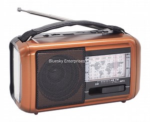 [Hot Item] Rechargeable Bluetooth Speaker Am/FM/Sw Solar Radio with USB MP3 Player LED Light