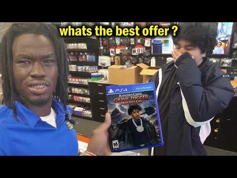 Selling Obviously Fake Games At Gamestop!