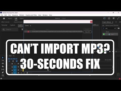 Fix bug: Can't import mp3 file into Adobe Premiere Pro