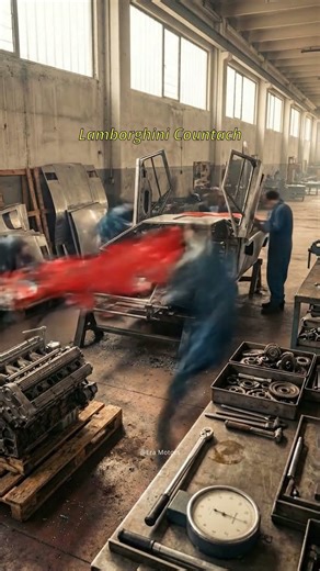 Lamborghini Countach Built From Scratch in 16 Seconds 🤯 | Vintage Factory Timelapse