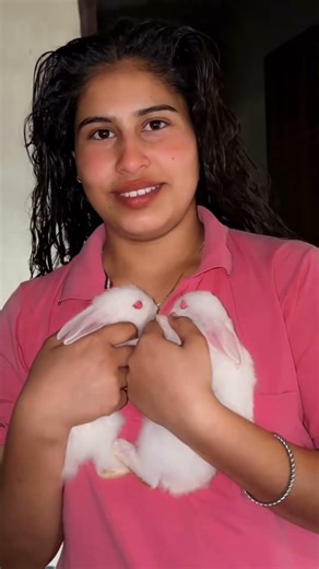 “Meet My Two Cute White Bunny Babies 🐰😍”