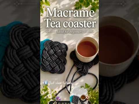 Time-lapse | DIY Macrame Tea Coaster | Ideal for Beginner