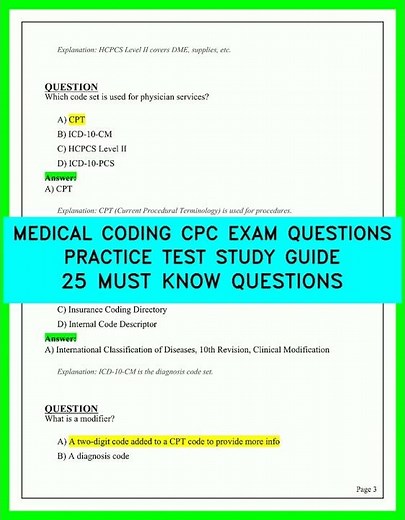Medical Coding CPC Exam: 25 Must-Know Practice Questions & Study Guide for 2026 Certification