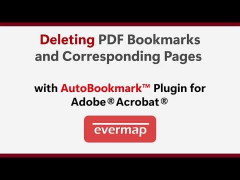 How to Delete PDF Bookmarks and Corresponding Pages in Adobe Acrobat | AutoBookmark tutorial
