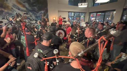 Jam session....firefighter style. When hundreds of firefighters gather to honor their fallen, Pipes and Drums will always be front and center. In solemn times, tears are shed as the sound hits the heart straight on. In times of fellowship....this happens. | Los Angeles Fire Department