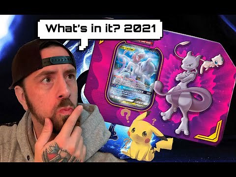 Pokemon Mewtwo and Mew TAG TEAM GX Tin OPENING! *2021 UPDATED* What's Inside?