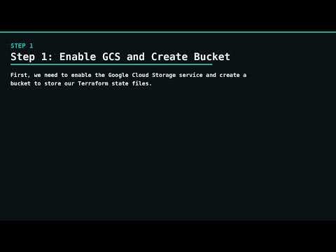Terraform GCS Backend