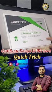 5.7K views · 58 reactions | how to make a professional certificate design in Microsoft Word #computer #tutorial #msword #msoffice #viral #post #video #tranding #graphics #desi Aniket Kumar | Aniket Kumar | Facebook