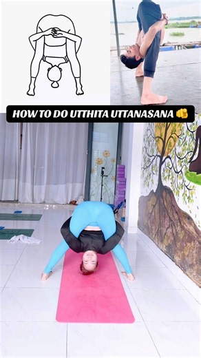 How to do utthita uttanasana 🧘#trendingshorts #howtodo #uttanasana #yogaasana #ytshorts